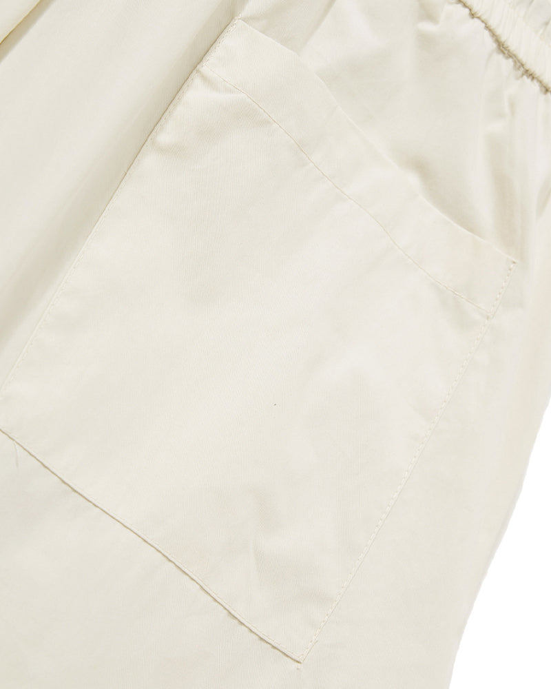 Lace color-blocked striped trousers