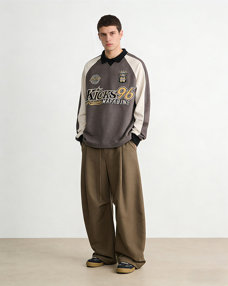Loose-fitting casual wide-leg pants