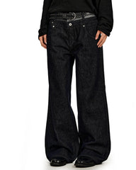 Faux two-piece casual trousers