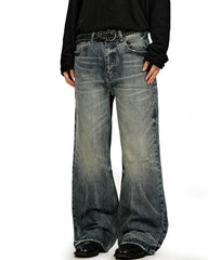 Distressed casual trousers