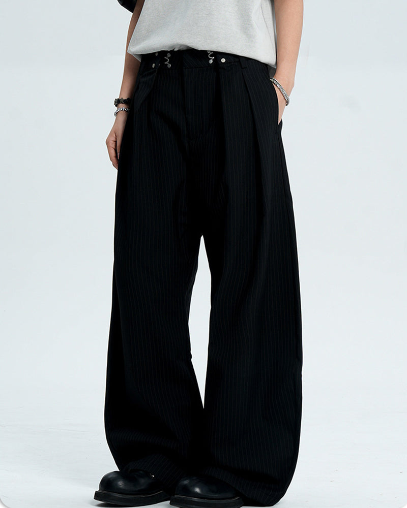 Striped casual trousers