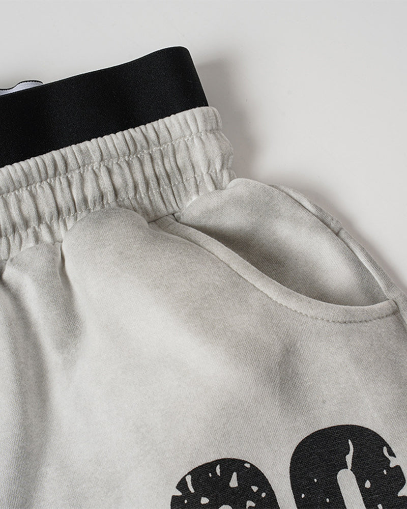Double-waisted casual trousers