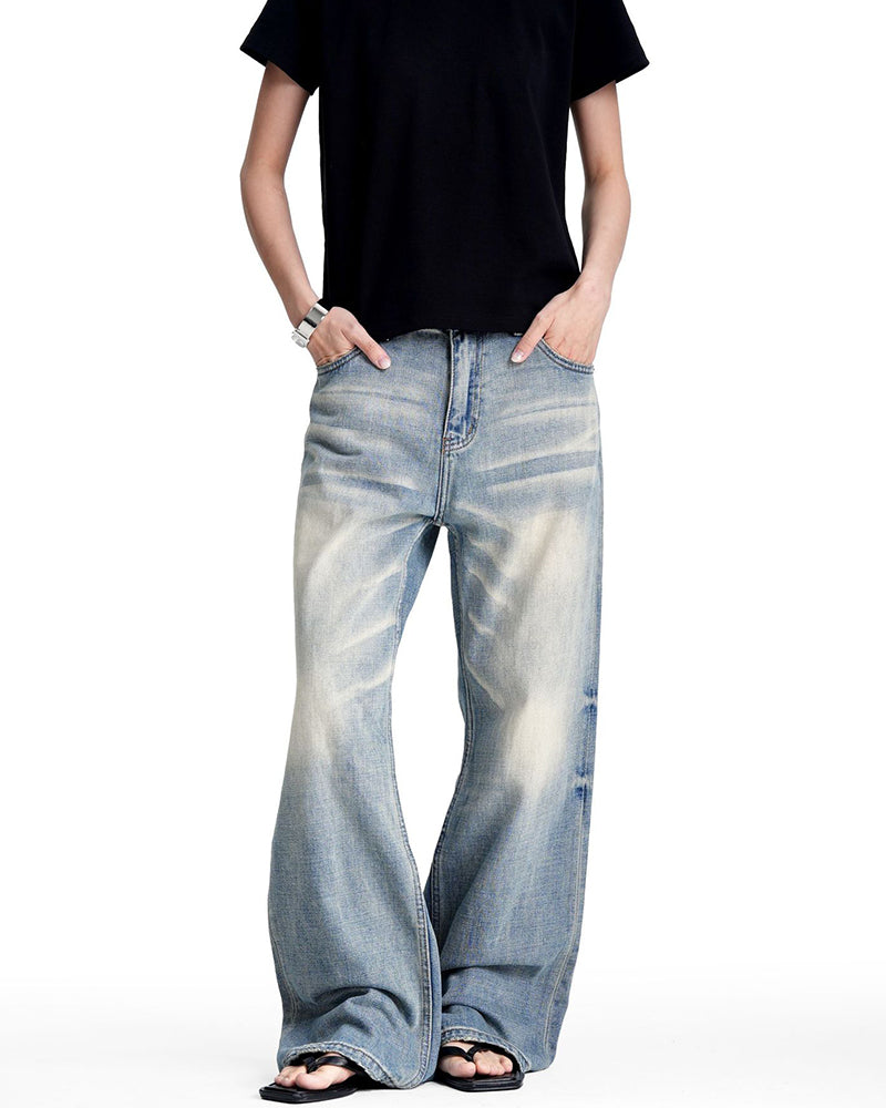 Retro casual straight leg pants
