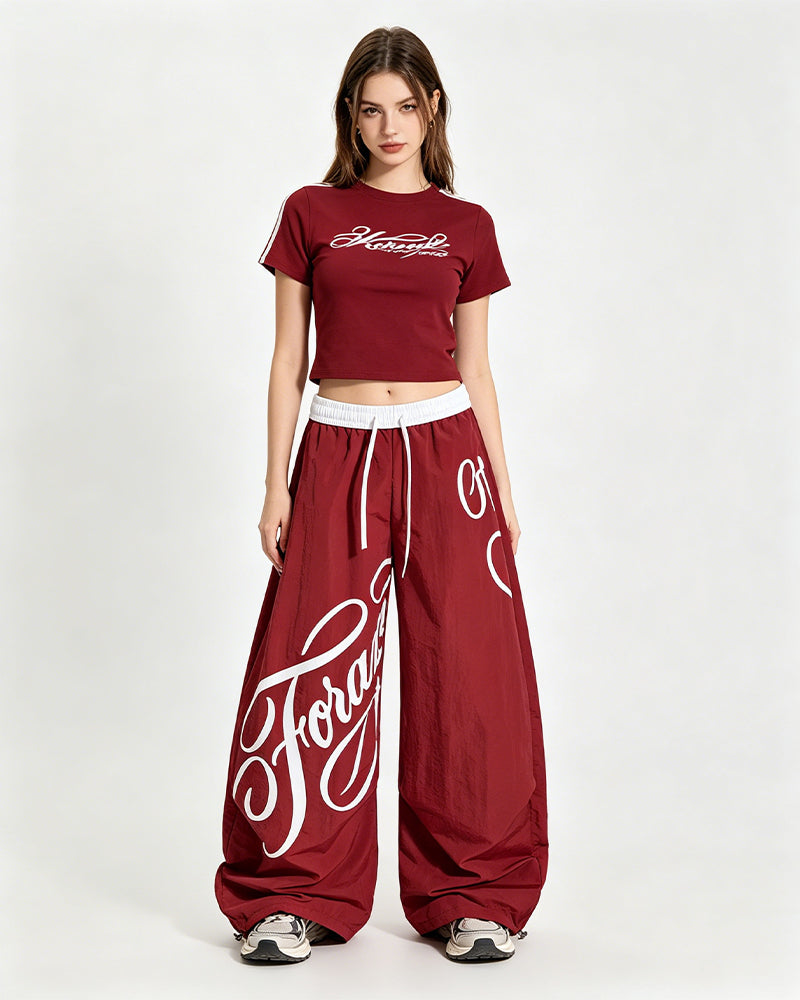 Retro casual trousers