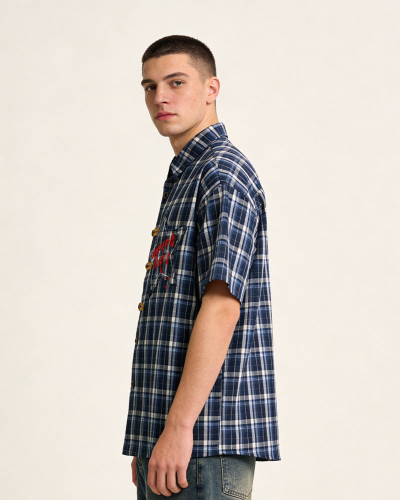 Retro star short-sleeved shirt
