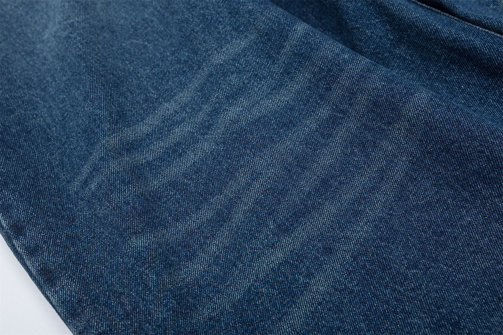 Vintage washed denim trousers