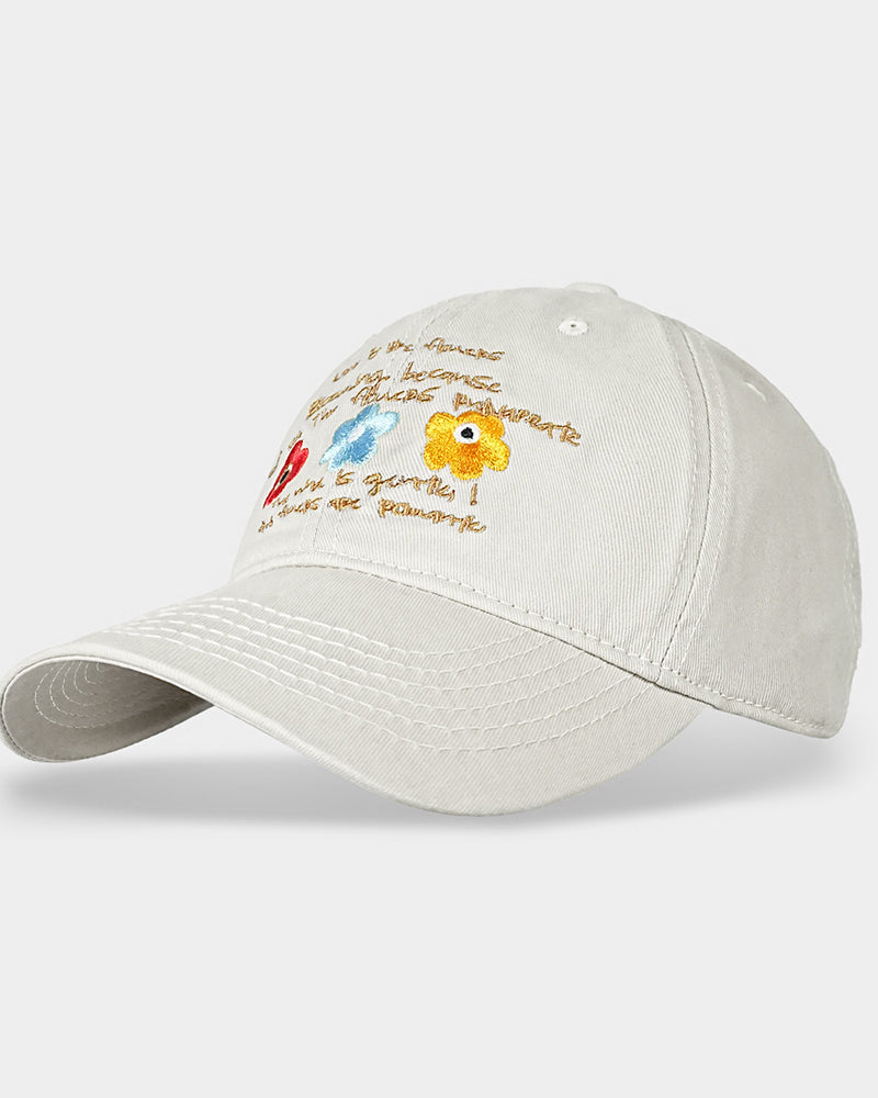 Embroidered Floral Baseball Cap