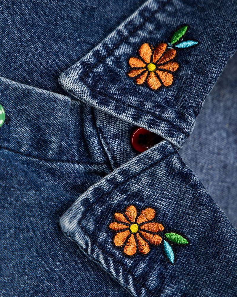 Floral short-sleeved shirt