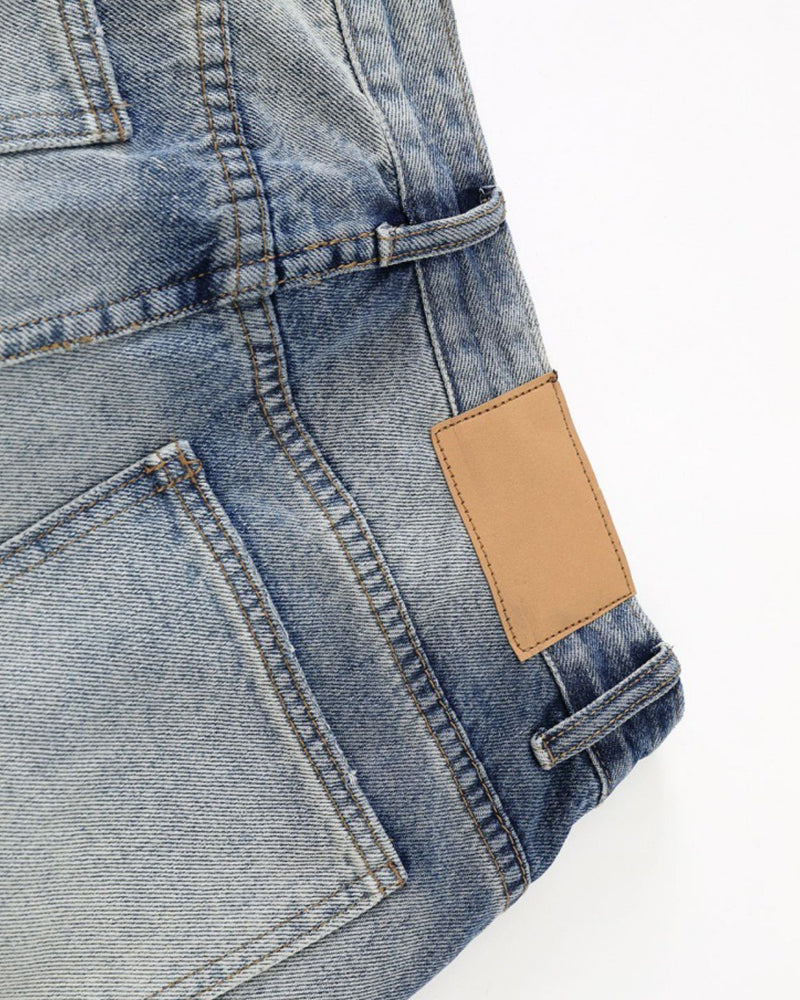 Gradient wide-leg jeans
