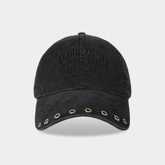Distressed embroidered baseball cap