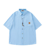 striped short-sleeved shirt