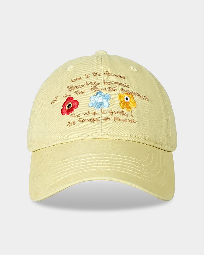 Embroidered Floral Baseball Cap