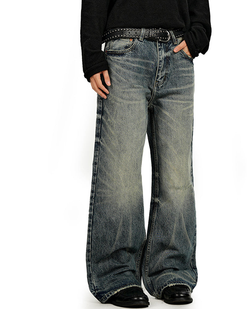 Distressed casual trousers