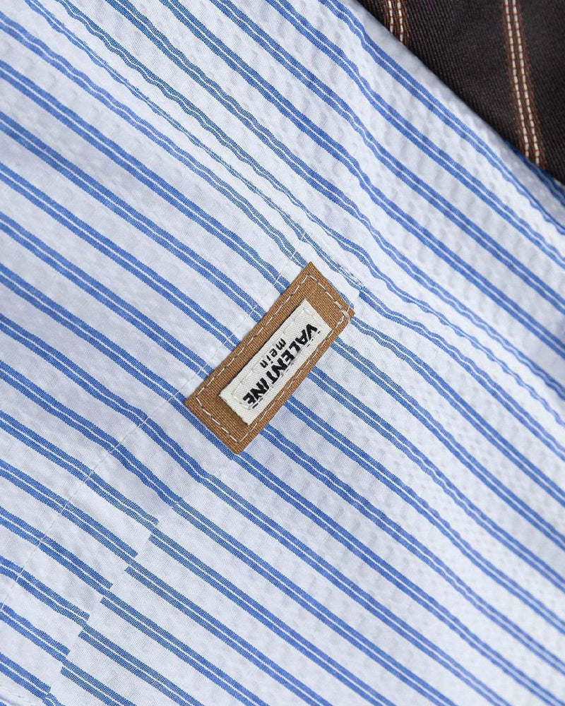 Striped shirt with vintage tie