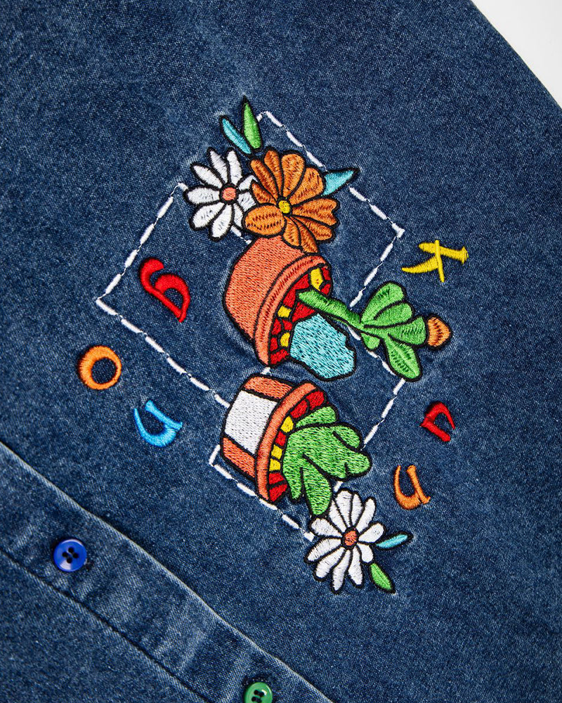 Floral short-sleeved shirt