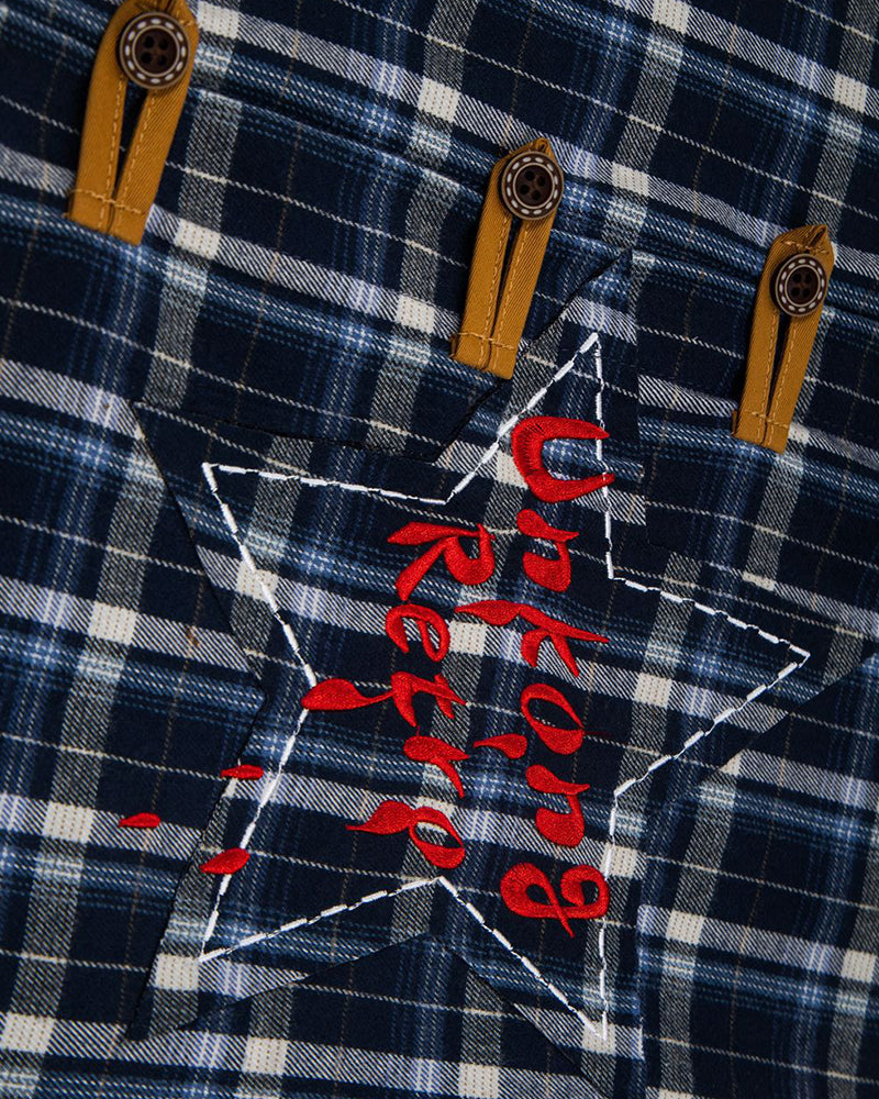 Retro star short-sleeved shirt