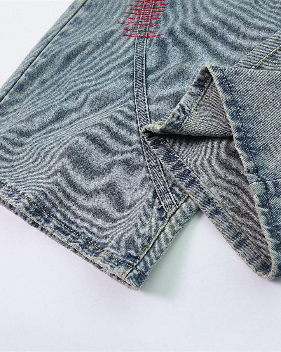 Designer slim straight jeans