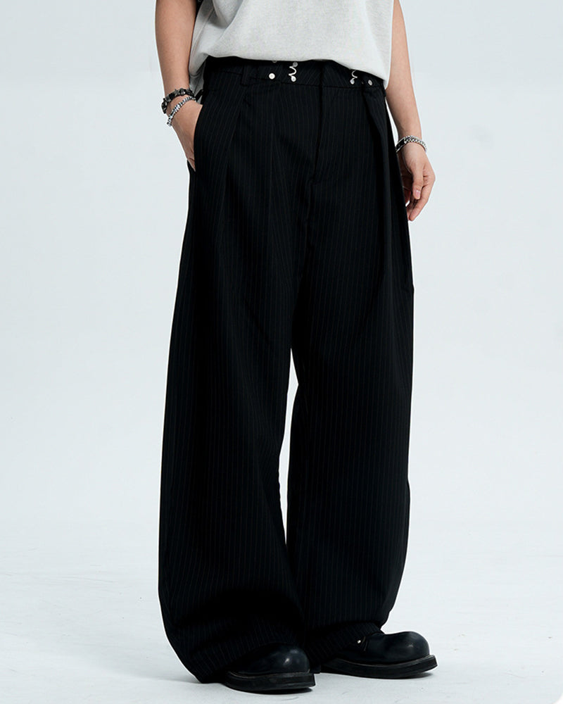 Striped casual trousers
