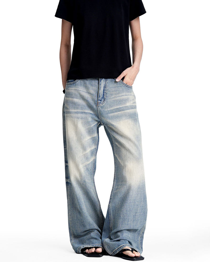 Retro casual straight leg pants