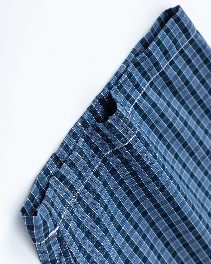 Retro plaid short-sleeved shirt