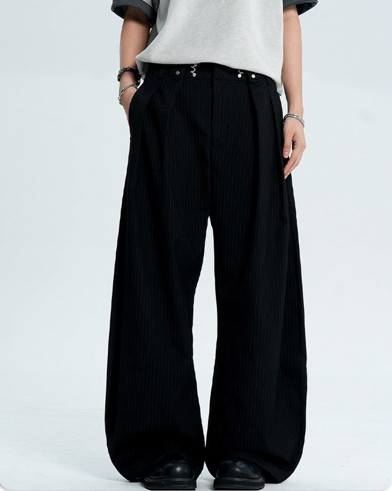 Striped casual trousers