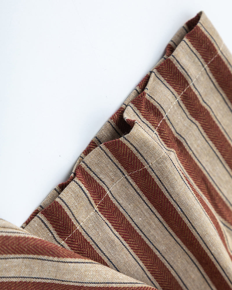 Retro striped short-sleeved shirt