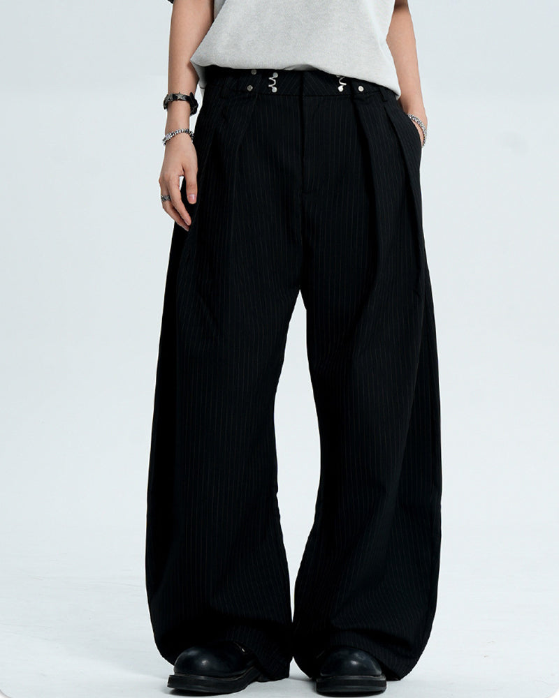 Striped casual trousers