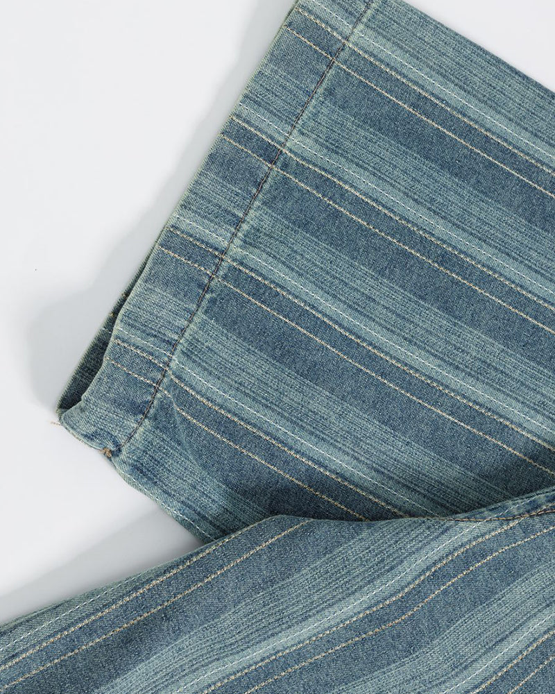 vintage striped short sleeve shirt