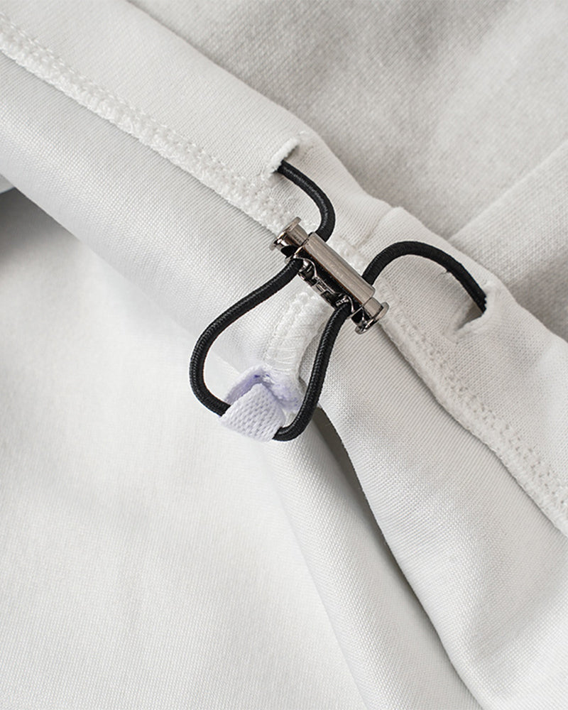 Double-waisted casual trousers