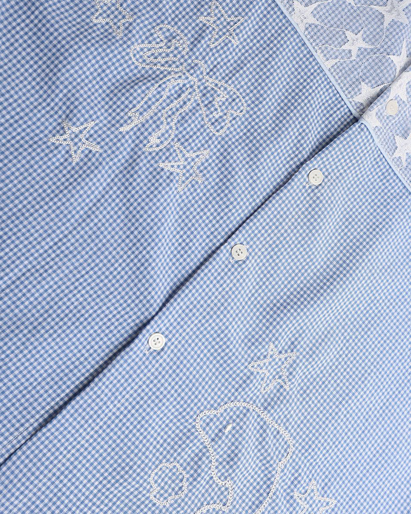 Star Embroidered Short-Sleeve Shirt