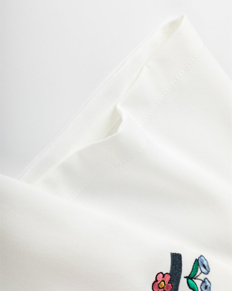 Contrast color stitching cute short sleeve shirt
