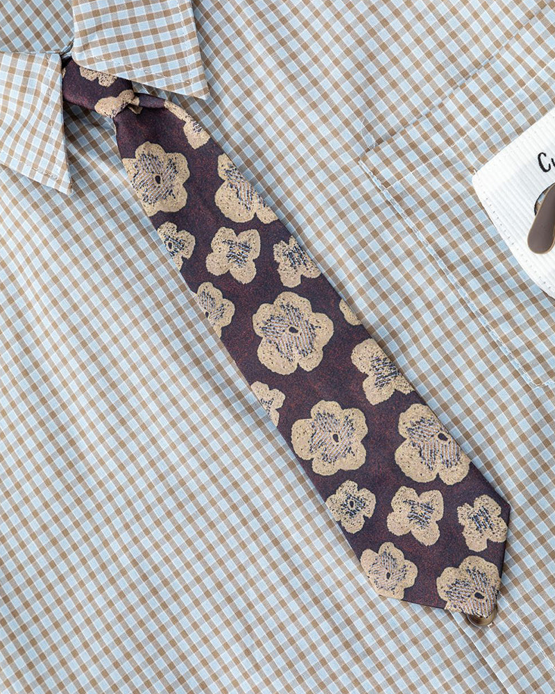 Vintage check short-sleeved shirt