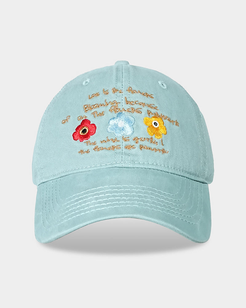 Embroidered Floral Baseball Cap