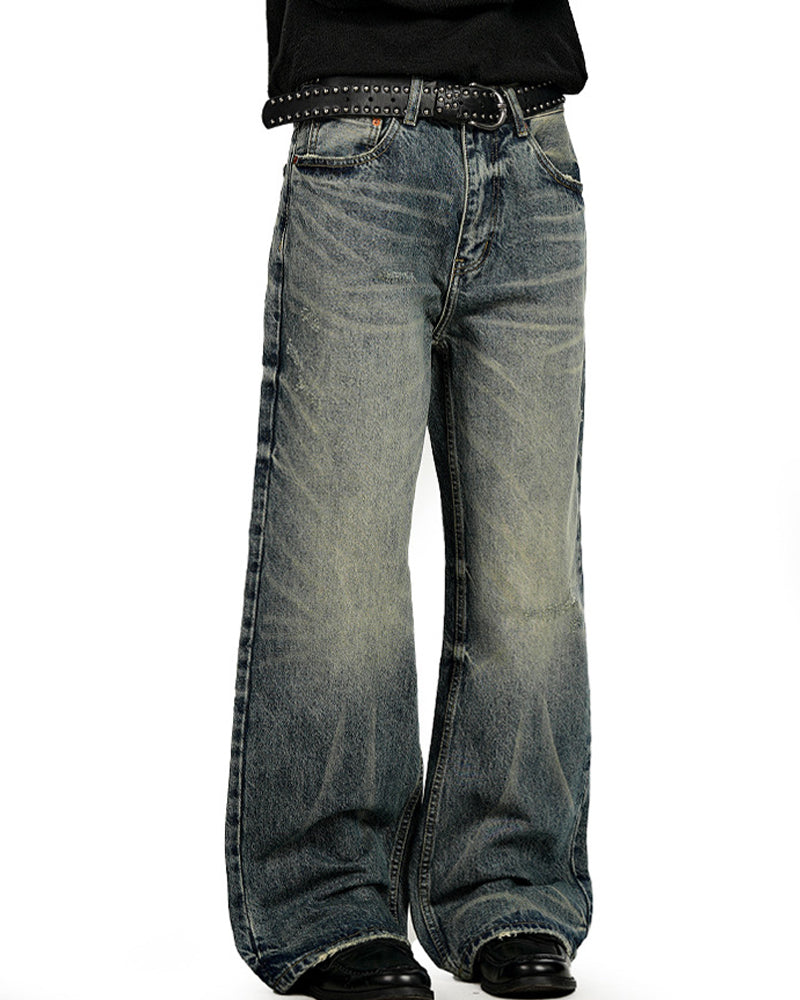 Distressed casual trousers