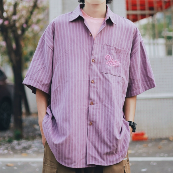 American retro striped shirt