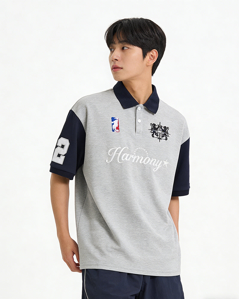 Sports style patchwork short sleeves