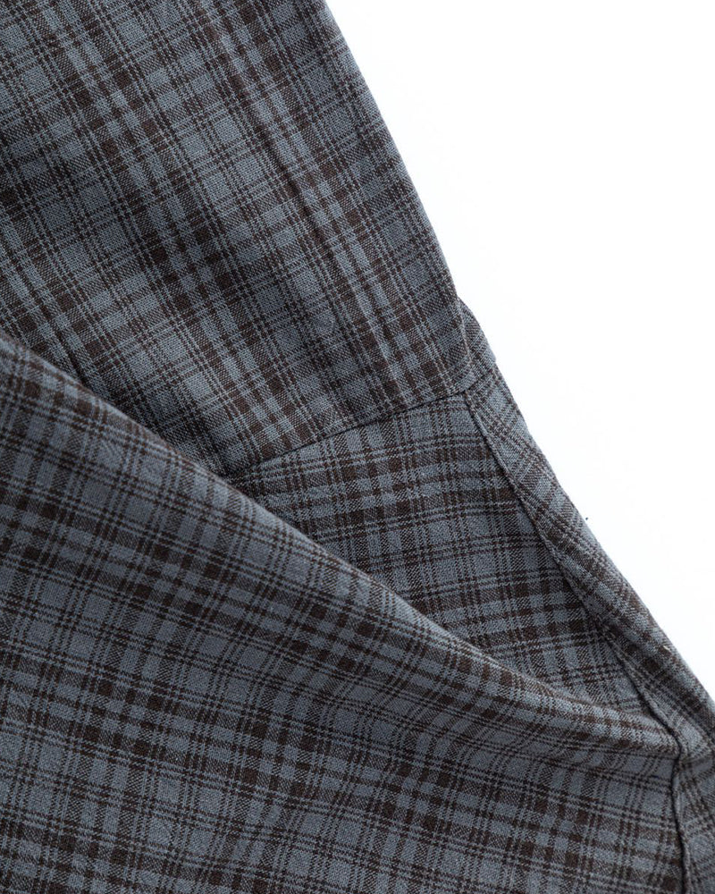 Retro plaid short-sleeved shirt