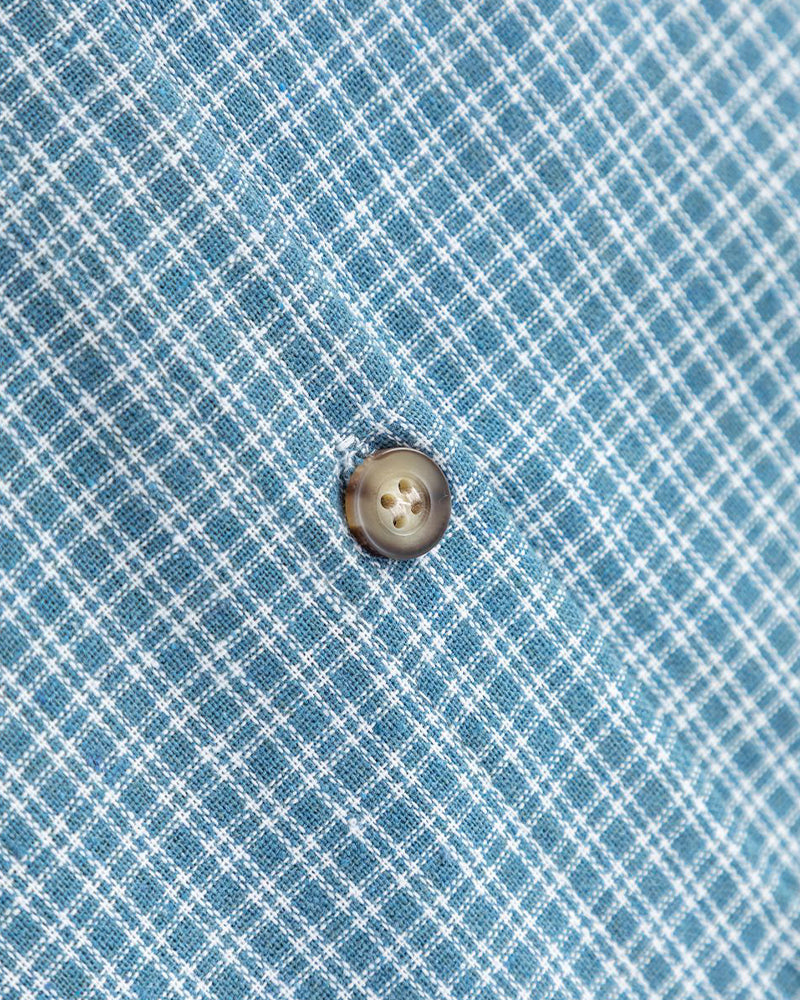 Vintage check short-sleeved shirt
