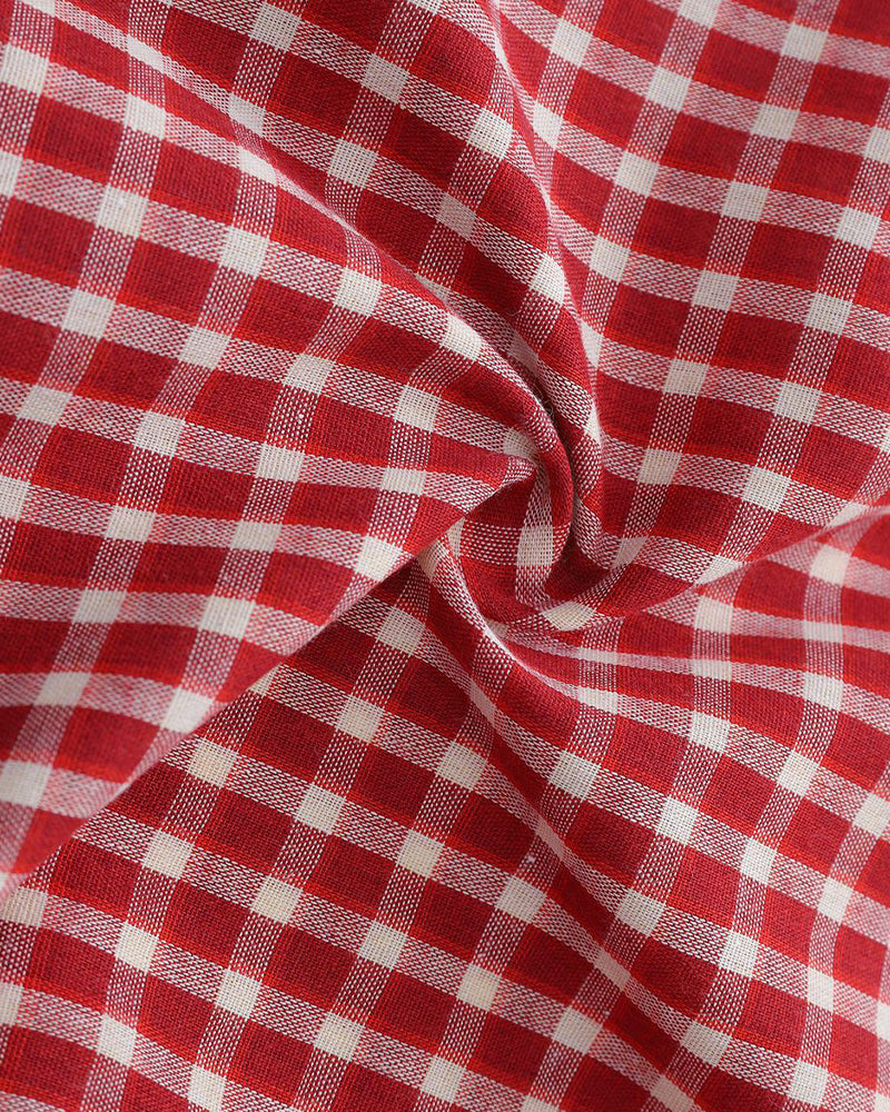 Vintage check short-sleeved shirt