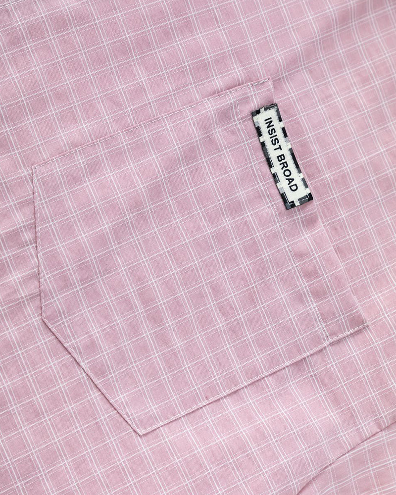 Retro plaid short-sleeved shirt