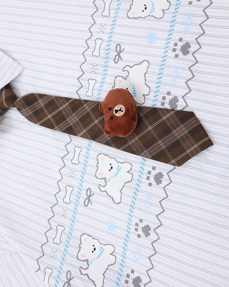 Cartoon puppy short-sleeved shirt