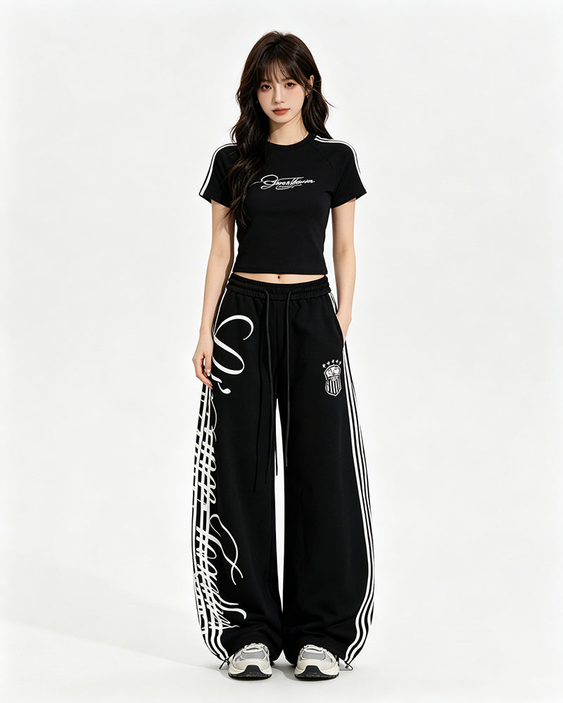 Retro Wide-Leg Casual Pants