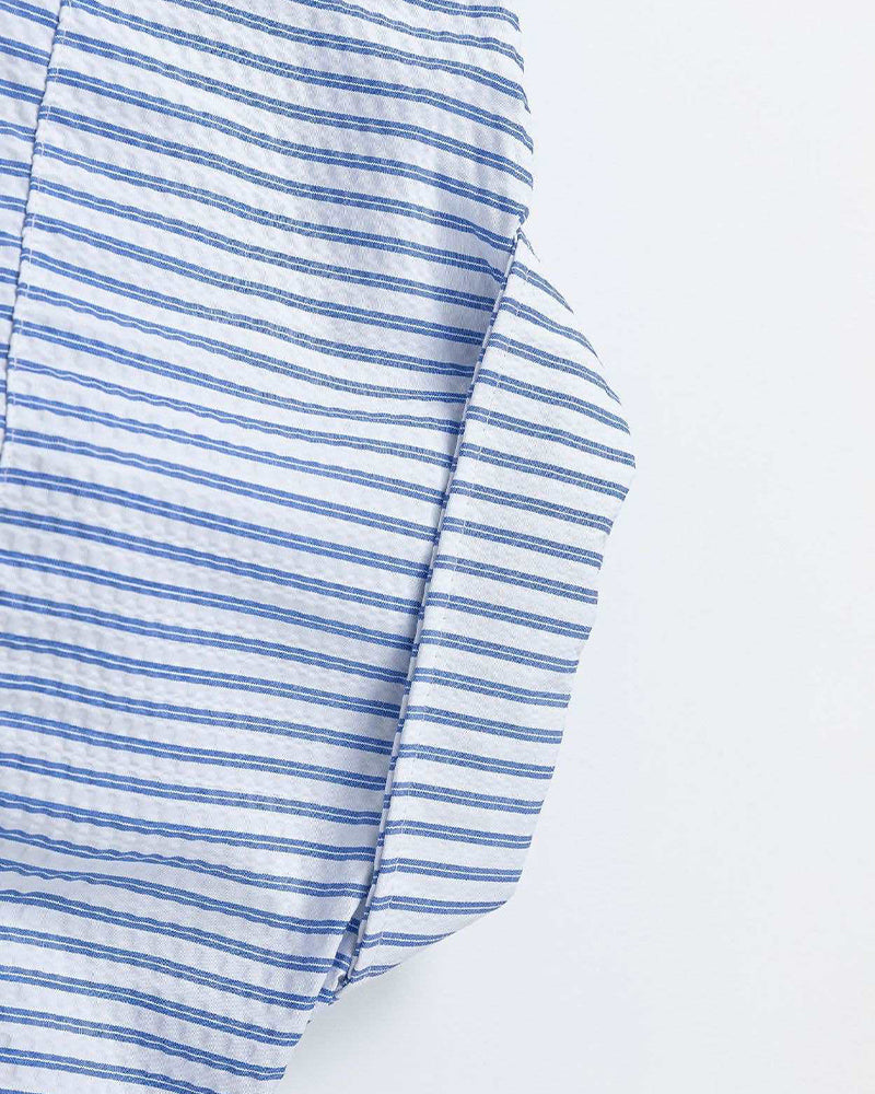 Striped shirt with vintage tie