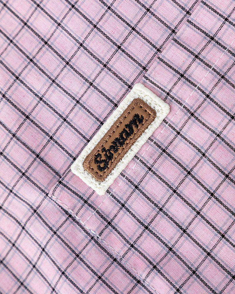 Vintage check short-sleeved shirt