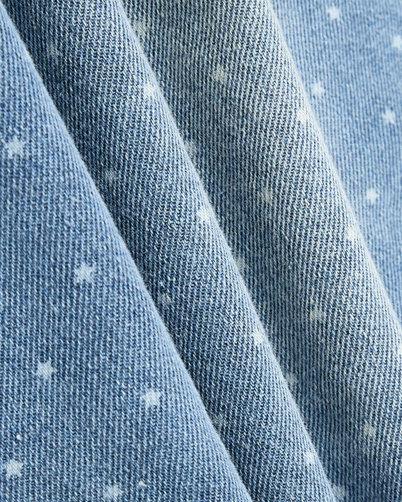 Washed polka dot short-sleeved shirt