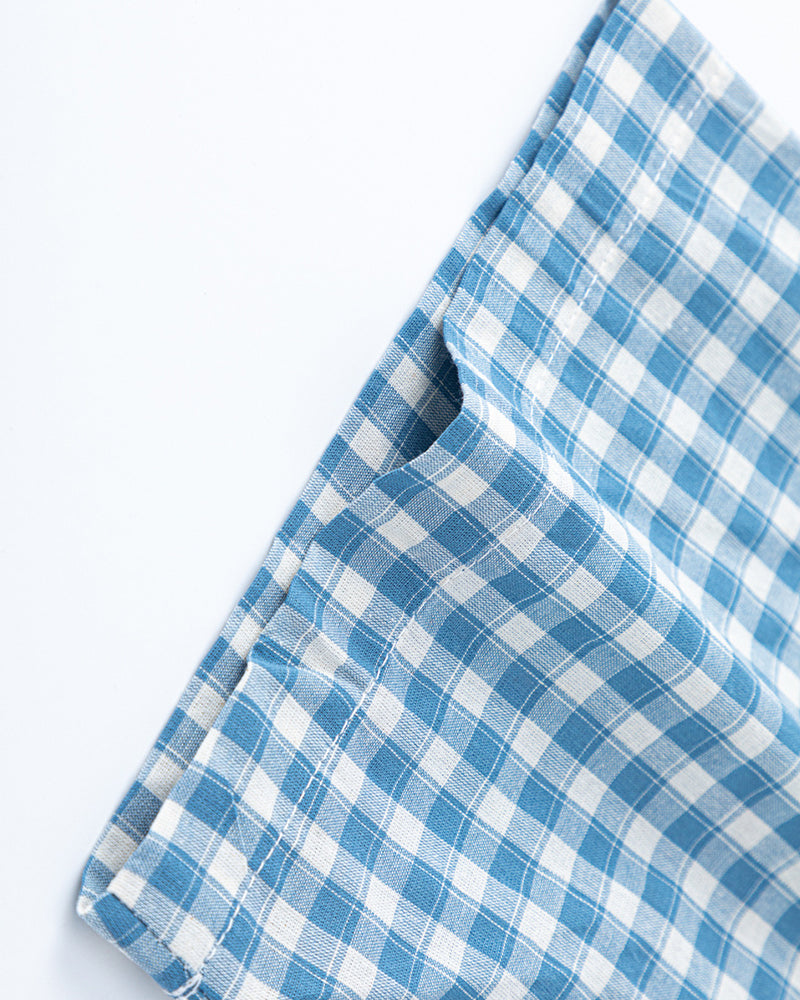 Retro plaid short-sleeved shirt