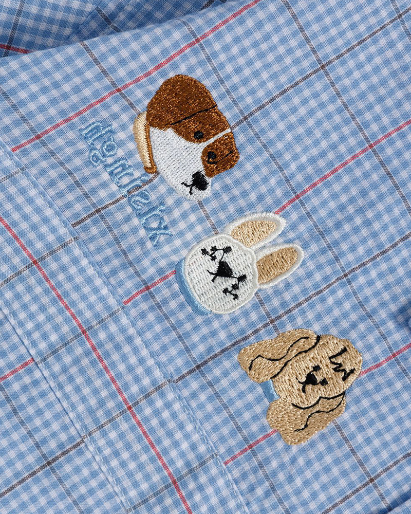 Vintage check short-sleeved shirt