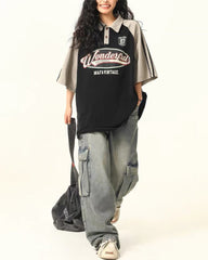American vintage washed distressed jeans