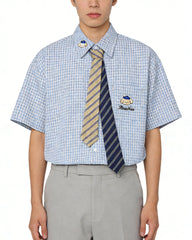 Retro cartoon short-sleeved shirt