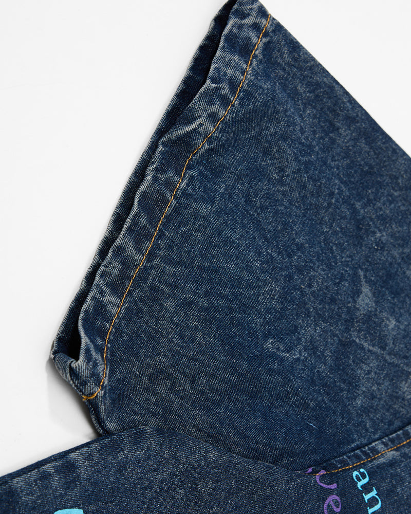 Retro washed English short-sleeved shirt